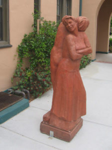 Terra Cotta sculpture of two women